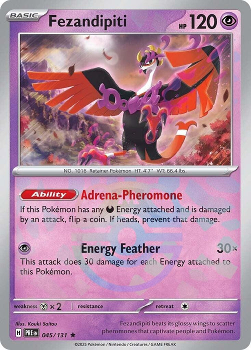 Image for Fezandipiti (Master Ball Pattern) (045/131) (Holofoil) [SV: Prismatic Evolutions] - Pokemon