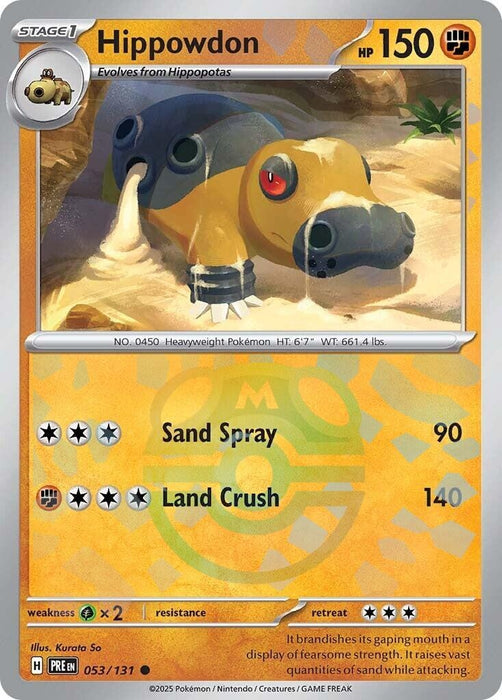 Image for Hippowdon (Master Ball Pattern) (053/131) (Holofoil) [SV: Prismatic Evolutions] - Pokemon