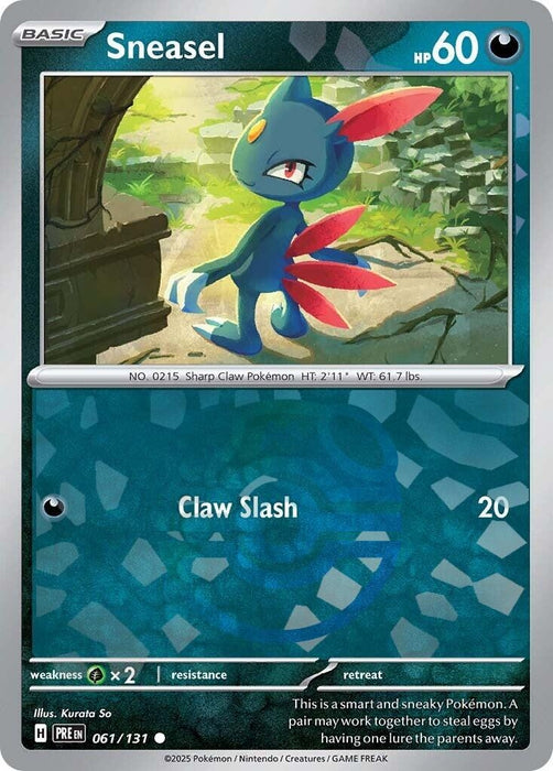 Image for Sneasel (Master Ball Pattern) (061/131) (Holofoil) [SV: Prismatic Evolutions] - Pokemon