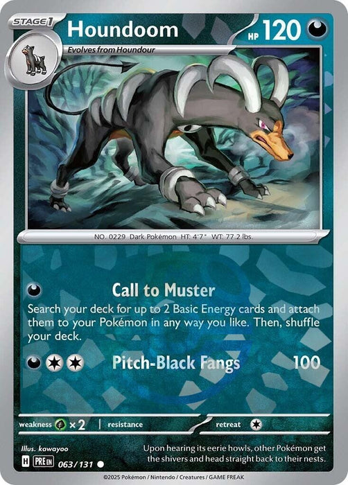 Image for Houndoom (Master Ball Pattern) (063/131) (Holofoil) [SV: Prismatic Evolutions] - Pokemon
