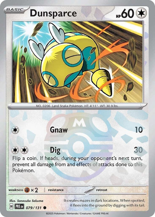 Image for Dunsparce (Master Ball Pattern) (079/131) (Holofoil) [SV: Prismatic Evolutions] - Pokemon