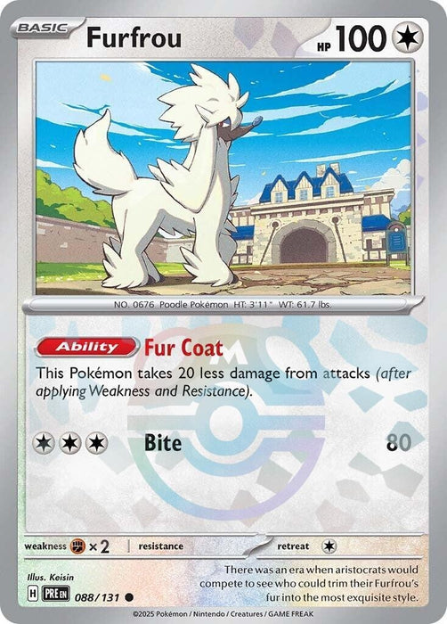 Image for Furfrou (Master Ball Pattern) (088/131) (Holofoil) [SV: Prismatic Evolutions] - Pokemon