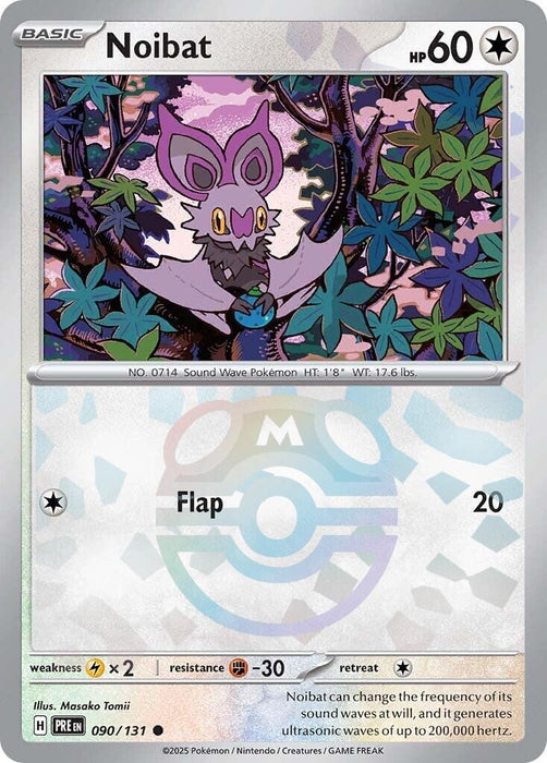 Image for Noibat (Master Ball Pattern) (090/131) (Holofoil) [SV: Prismatic Evolutions] - Pokemon