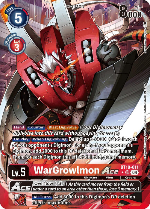 WarGrowlmon ACE (Alternate Art) (BT19-011 SR) (Foil) [Release Special Booster 2.5]