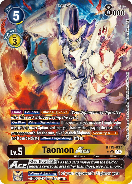 Taomon ACE (Alternate Art) (BT19-037 SR) (Foil) [Release Special Booster 2.5]