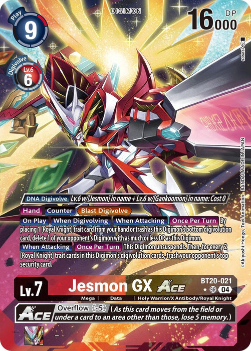 Jesmon GX ACE (Alternate Art) (BT20-021 SR) (Foil) [Release Special Booster 2.5]