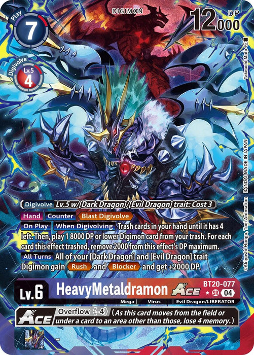 HeavyMetaldramon ACE (Alternate Art) (BT20-077 SR) (Foil) [Release Special Booster 2.5]