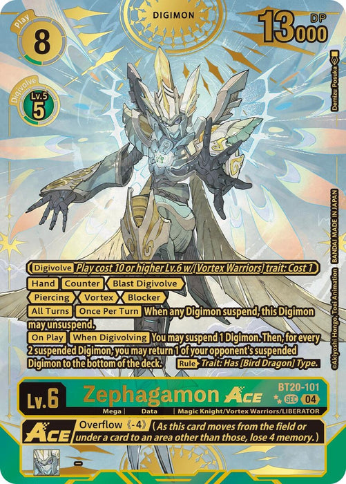 Zephagamon ACE (Textured) (BT20-101 SEC) (Foil) [Release Special Booster 2.5]