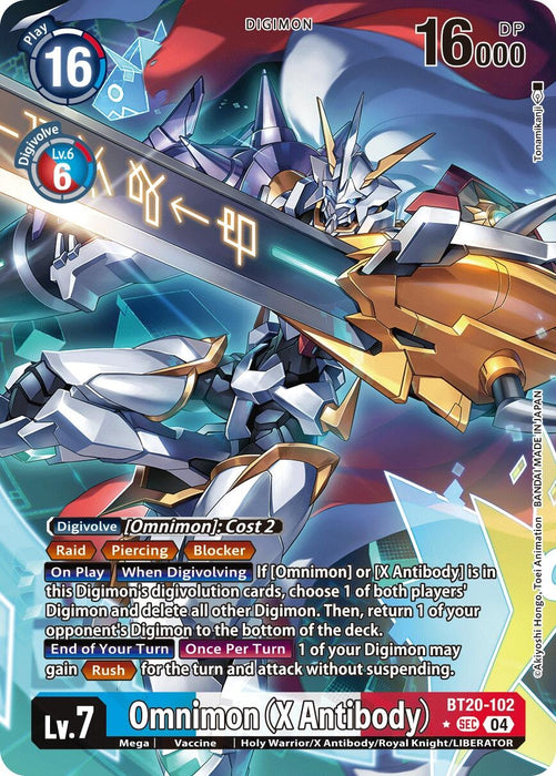 Omnimon (X Antibody) (Alternate Art) (BT20-102 SEC) (Foil) [Release Special Booster 2.5]