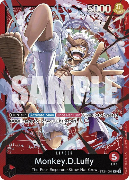 Monkey.D.Luffy (001) (ST21-001) (Foil) [Starter Deck EX: Gear 5]