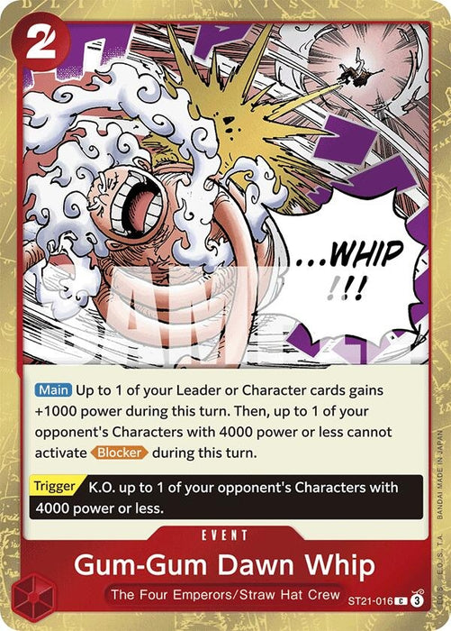 Gum-Gum Dawn Whip (ST21-016) (Foil) [Starter Deck EX: Gear 5]