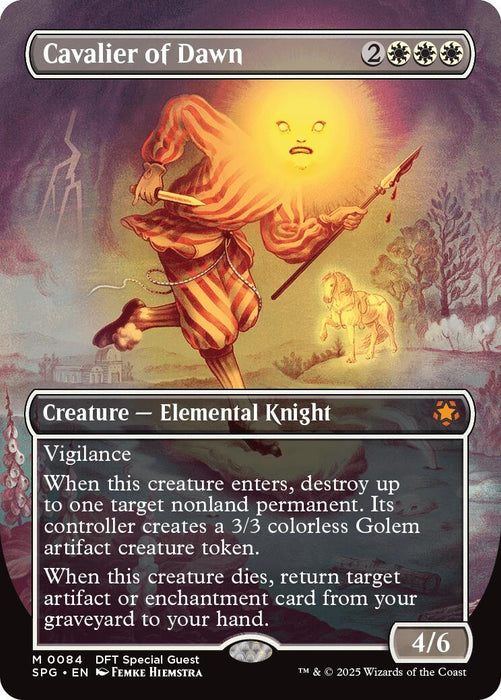 Image for Cavalier of Dawn (Borderless) (84) (Foil) [Special Guests] - Magic: The Gathering