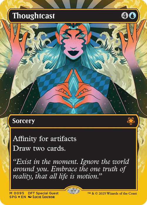 Image for Thoughtcast (Borderless) (First-Place Foil) (95) (Foil) [Special Guests] - Magic: The Gathering