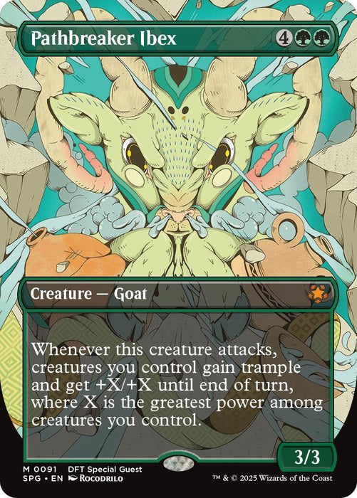 Image for Pathbreaker Ibex (Borderless) (91) (Foil) [Special Guests] - Magic: The Gathering