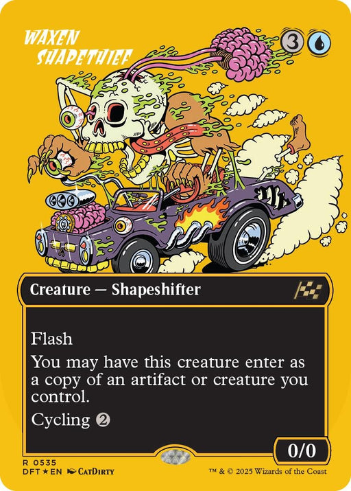 Image for Waxen Shapethief (Borderless) (First-Place Foil) (535) (Foil) [Aetherdrift] - Magic: The Gathering