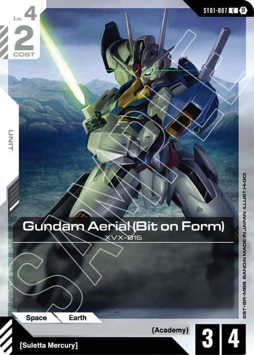 Image for Gundam Aerial (Bit on Form) (ST01-007) [Edition Beta] - Gundam Card Game