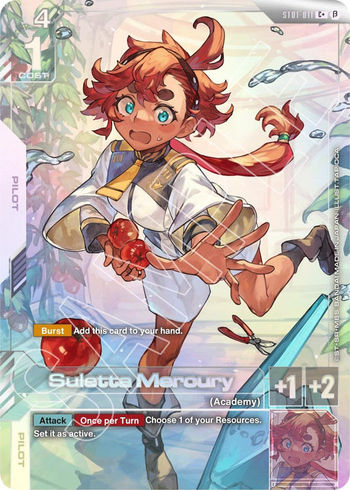 Image for Suletta Mercury (C+) (ST01-011) (Holofoil) [Edition Beta] - Gundam Card Game