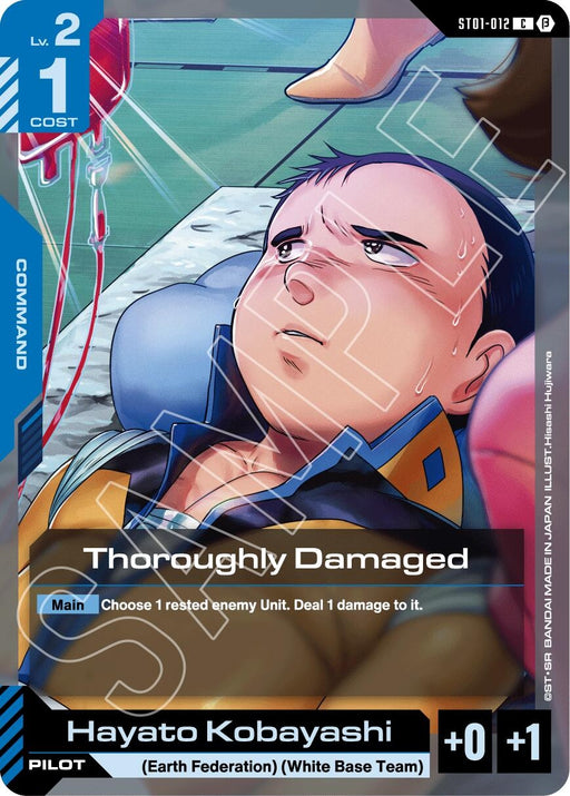 Image for Thoroughly Damaged (ST01-012) [Edition Beta] - Gundam Card Game