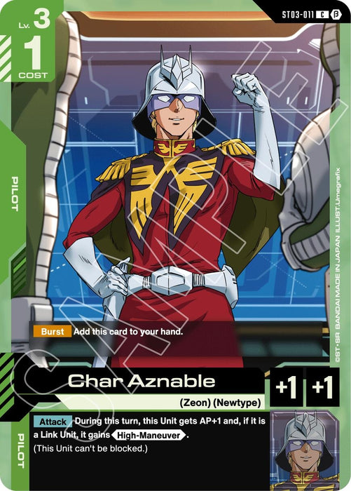 Image for Char Aznable (ST03-011) [Edition Beta] - Gundam Card Game