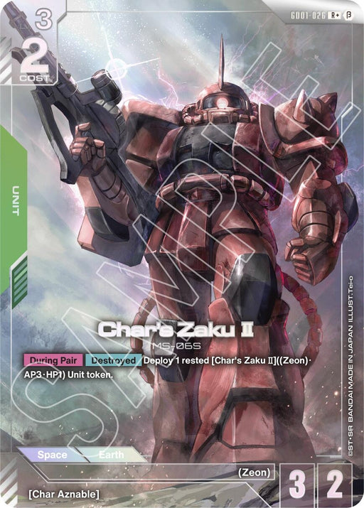 Image for Char's Zaku II (R+) (GD01-026) (Holofoil) [Edition Beta] - Gundam Card Game