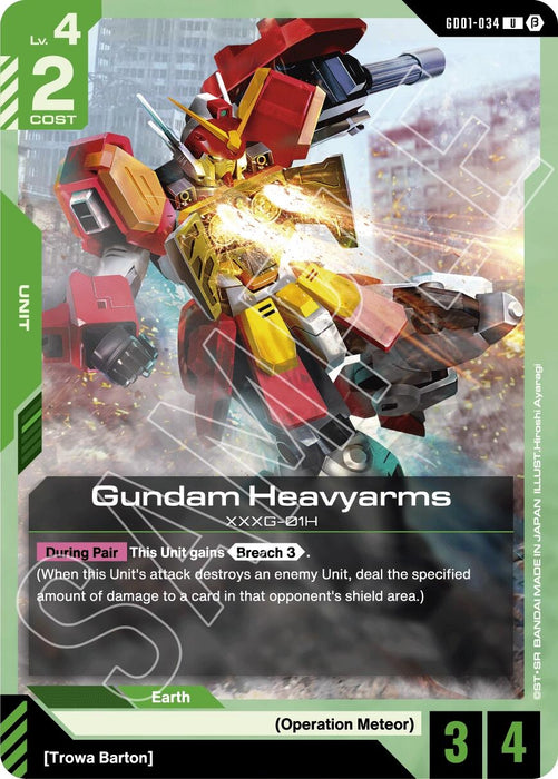 Image for Gundam Heavyarms (GD01-034) [Edition Beta] - Gundam Card Game