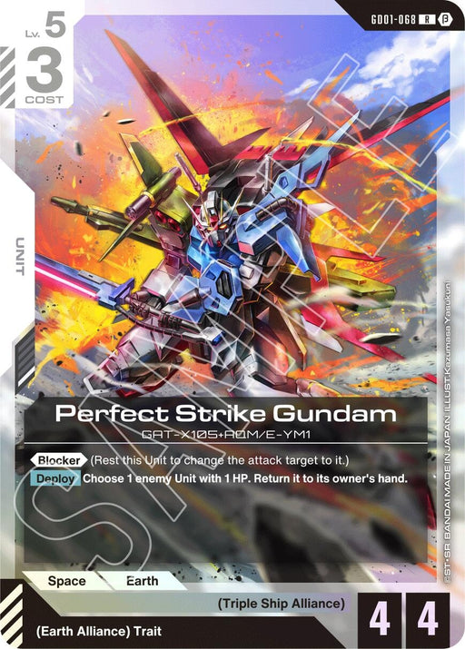 Image for Perfect Strike Gundam (GD01-068) (Holofoil) [Edition Beta] - Gundam Card Game