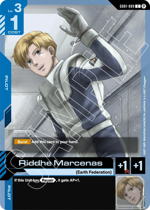Image for Riddhe Marcenas (GD01-089) [Edition Beta] - Gundam Card Game
