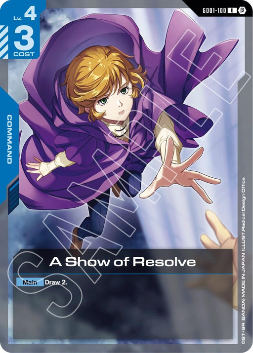 Image for A Show of Resolve (GD01-100) [Edition Beta] - Gundam Card Game