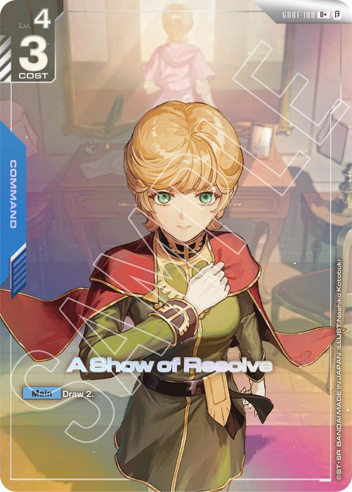 Image for A Show of Resolve (U+) (GD01-100) (Holofoil) [Edition Beta] - Gundam Card Game
