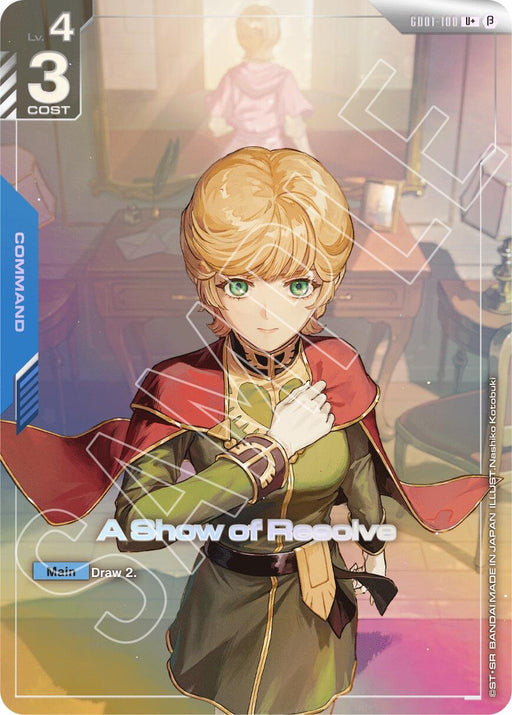Image for A Show of Resolve (U+) (GD01-100) (Holofoil) [Edition Beta] - Gundam Card Game
