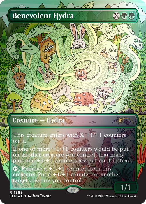 Image for Benevolent Hydra (Rainbow Foil) (1889) (Foil) [Secret Lair Drop Series] - Magic: The Gathering
