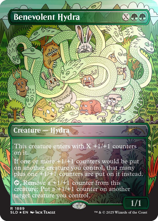 Image for Benevolent Hydra (Rainbow Foil) (1889) (Foil) [Secret Lair Drop Series] - Magic: The Gathering