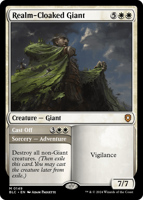 Realm-Cloaked Giant // Cast Off [BLC-149] - Bloomburrow Commander