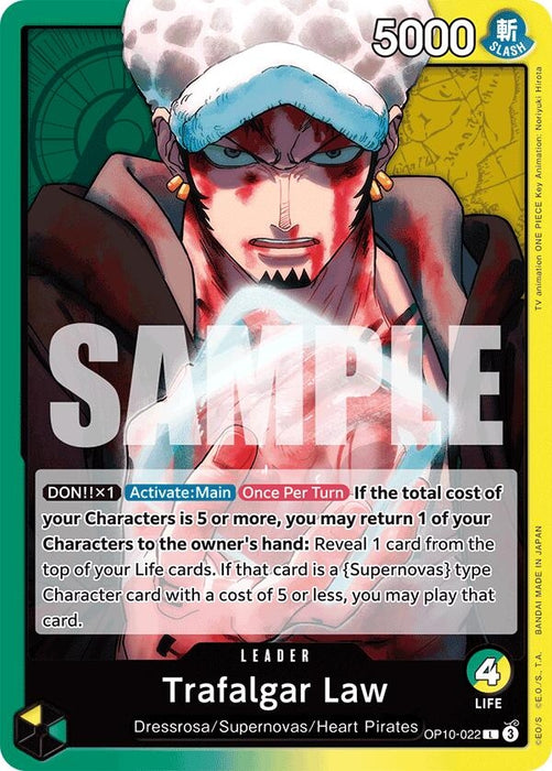 Image for Trafalgar Law (022) (OP10-022) [Royal Blood] - One Piece Card Game