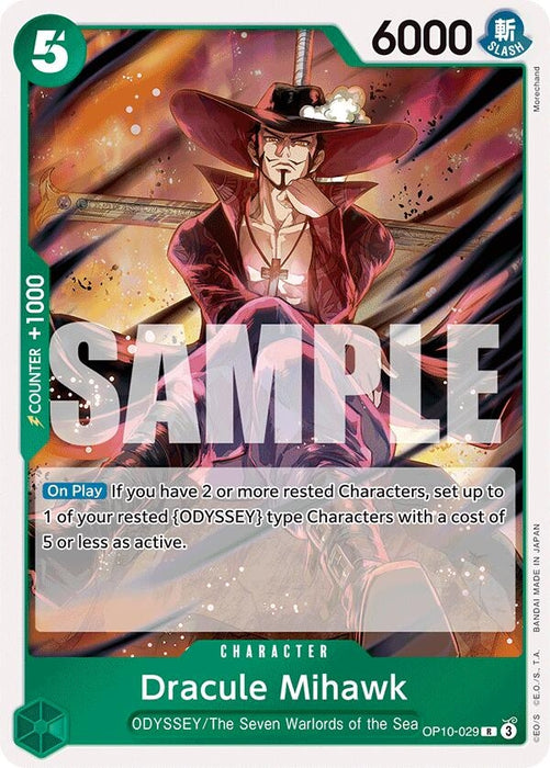 Image for Dracule Mihawk (OP10-029) (Foil) [Royal Blood] - One Piece Card Game