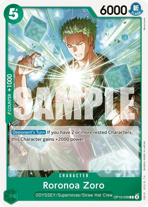 Image for Roronoa Zoro (038) (OP10-038) [Royal Blood] - One Piece Card Game