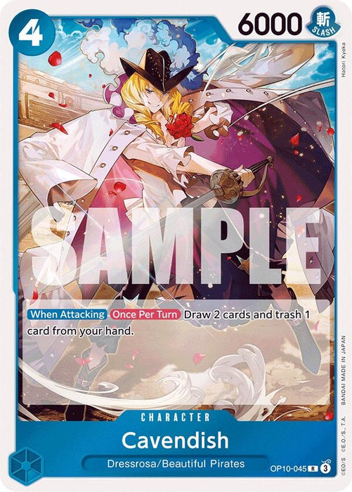 Image for Cavendish (045) (OP10-045) (Foil) [Royal Blood] - One Piece Card Game