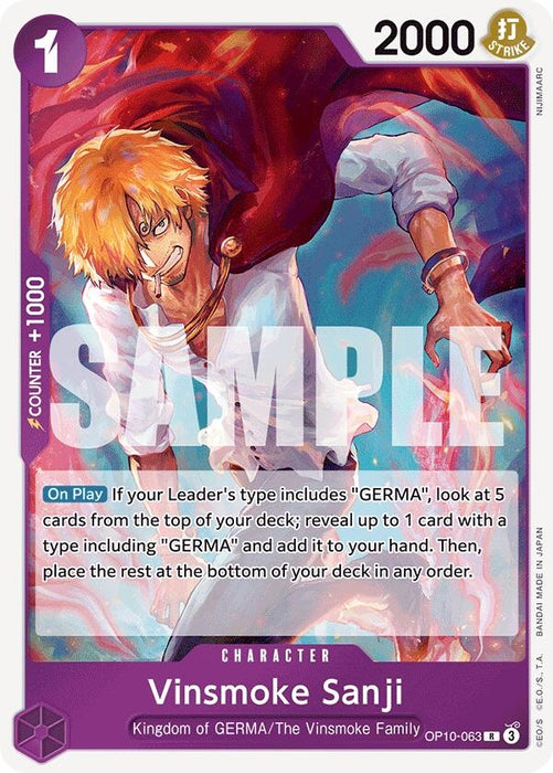 Image for Vinsmoke Sanji (OP10-063) (Foil) [Royal Blood] - One Piece Card Game