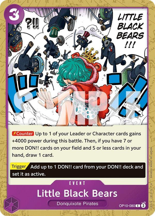 Image for Little Black Bears (OP10-080) [Royal Blood] - One Piece Card Game