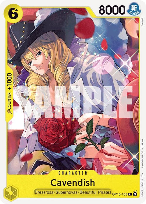 Image for Cavendish (105) (OP10-105) [Royal Blood] - One Piece Card Game