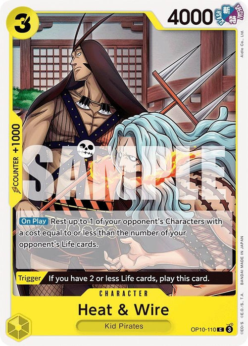 Image for Heat & Wire (OP10-110) [Royal Blood] - One Piece Card Game