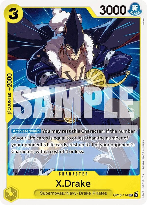 Image for X.Drake (OP10-114) [Royal Blood] - One Piece Card Game