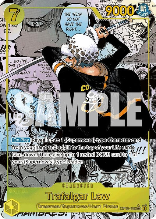 Image for Trafalgar Law (119) (Manga) (OP10-119) (Foil) [Royal Blood] - One Piece Card Game