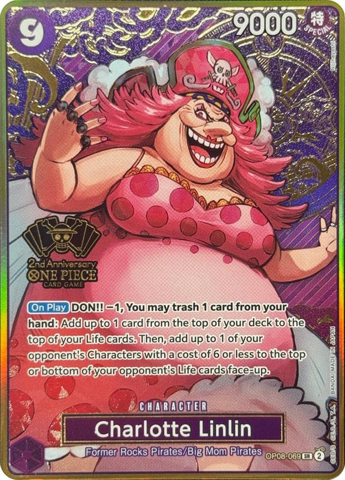 Charlotte Linlin (One Piece Japanese Version 2nd Anniversary Set) (OP08-069) (Foil) [One Piece Promotion Cards]