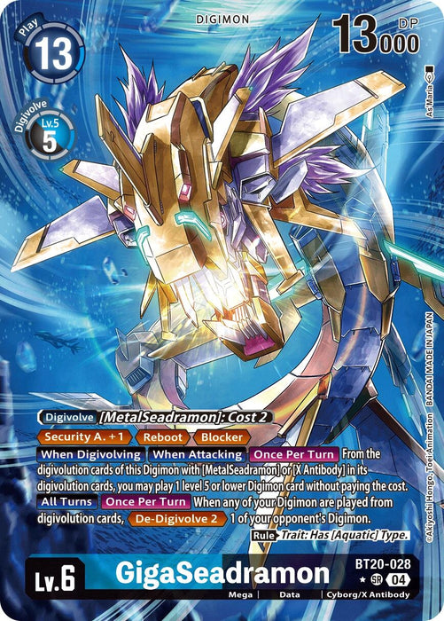 GigaSeadramon (Alternate Art) (BT20-028 SR) (Foil) [Release Special Booster 2.5]