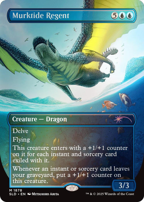 Image for Murktide Regent (Rainbow Foil) (1878) (Foil) [Secret Lair Drop Series] - Magic: The Gathering