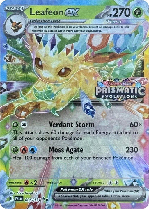 Image for Leafeon ex - 006/131 (Prismatic Evolutions Stamp) (006/131) (Holofoil) [Miscellaneous Cards & Products] - Pokemon