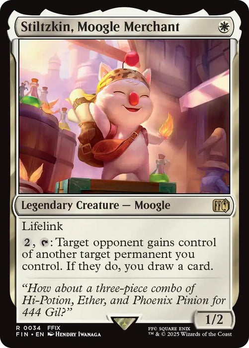 Image for Stiltzkin, Moogle Merchant (34) [FINAL FANTASY] - Magic: The Gathering