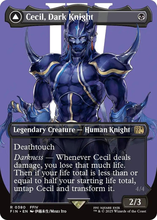 Image for Cecil, Dark Knight (Borderless) (380) (Foil) [FINAL FANTASY] - Magic: The Gathering