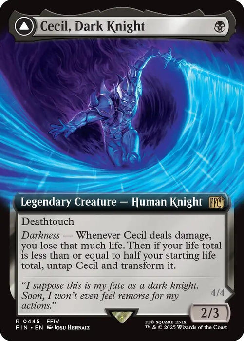 Image for Cecil, Dark Knight (Extended Art) (445) (Foil) [FINAL FANTASY] - Magic: The Gathering